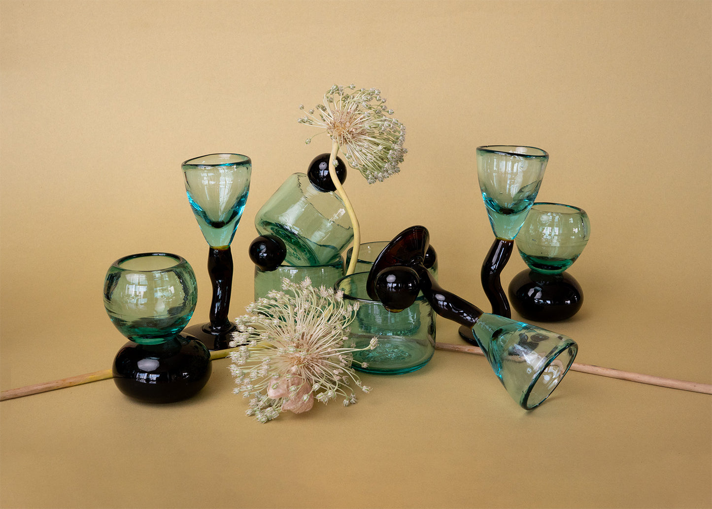 SET DE VASOS ACEITUNA X2