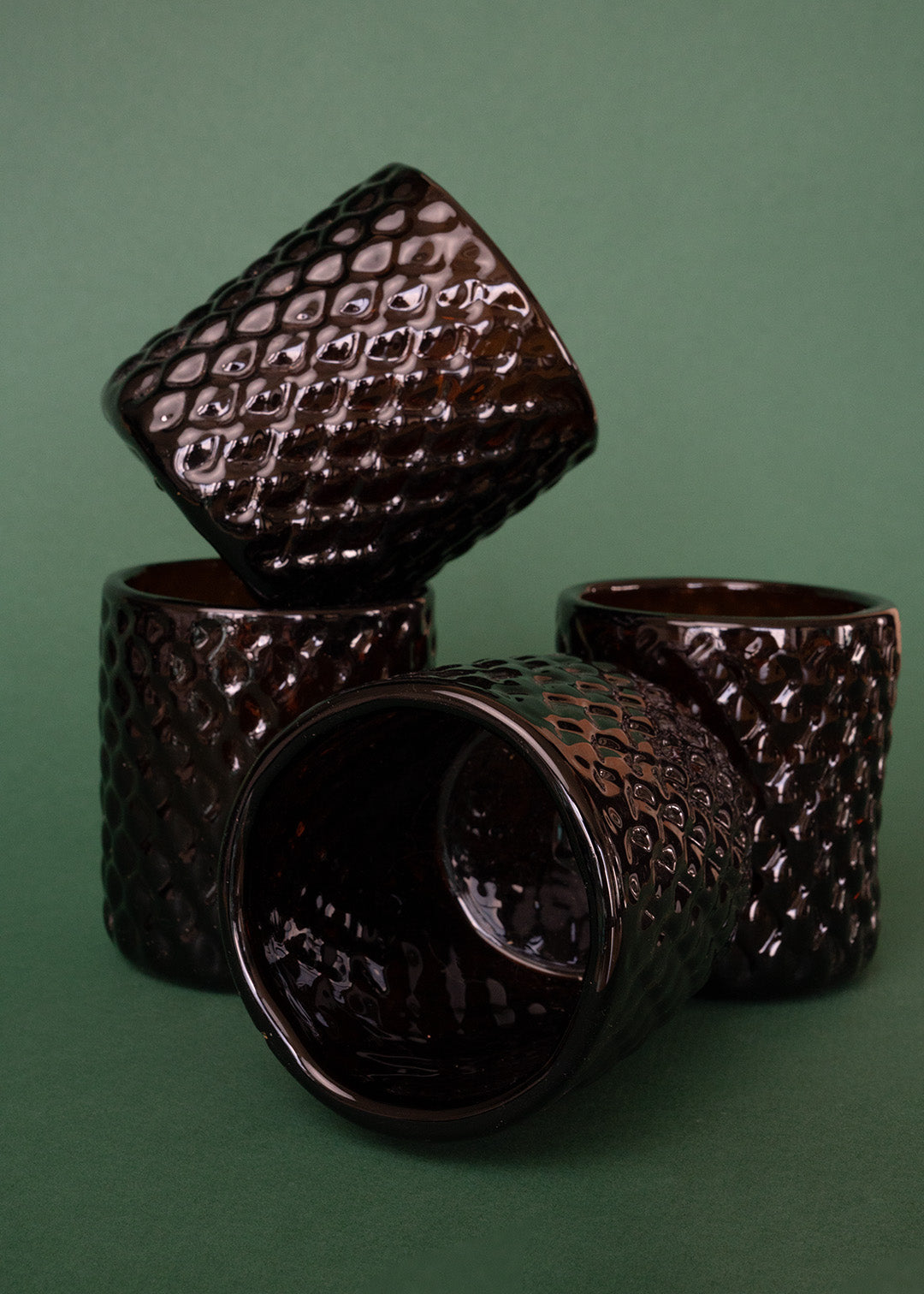 SET DE VASOS ÁMBAR x2