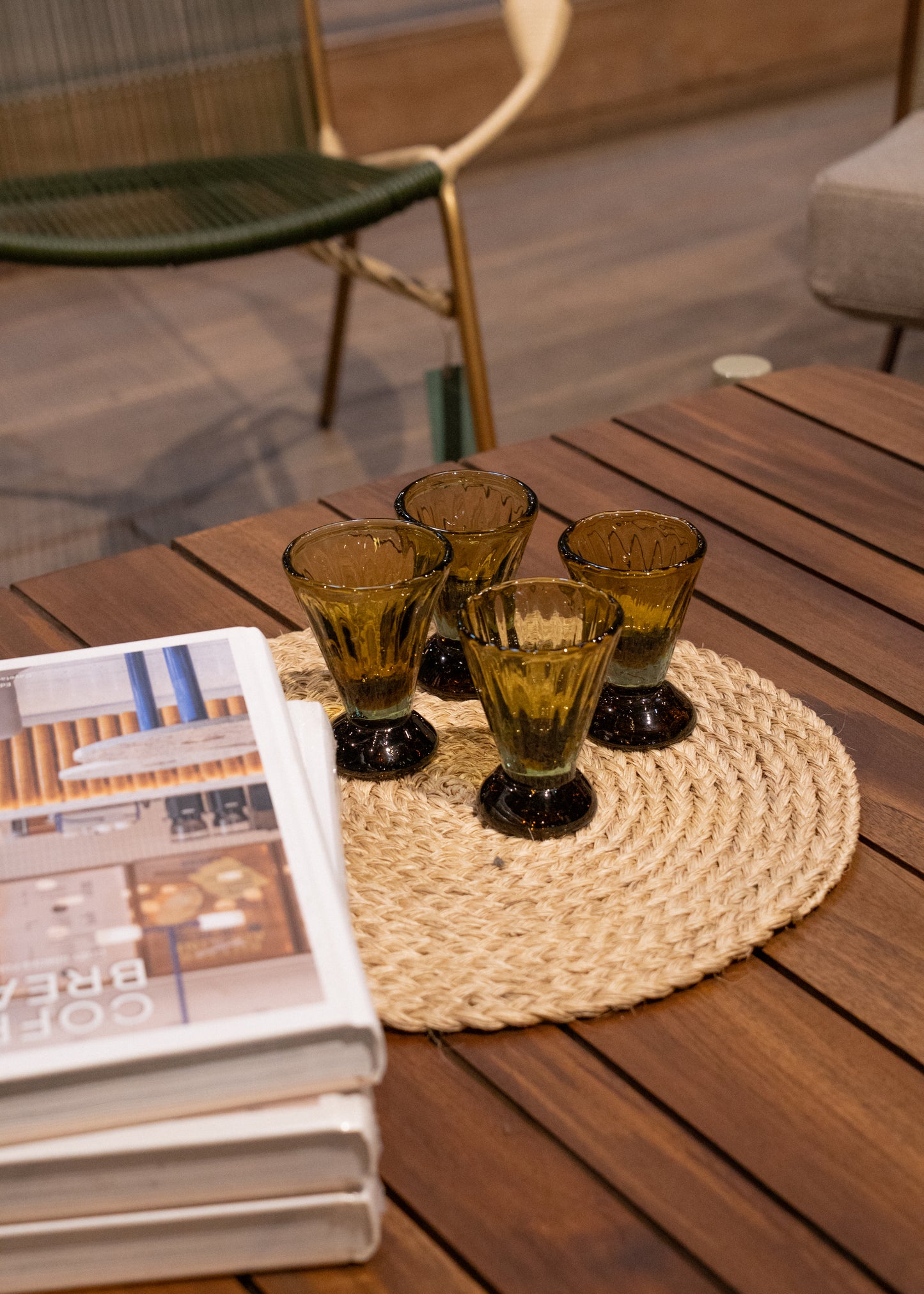 SET DE COPAS PURA ÁMBAR x4