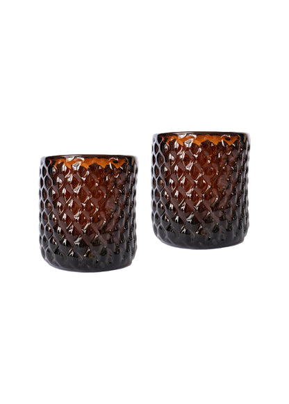 SET DE VASOS ÁMBAR x2