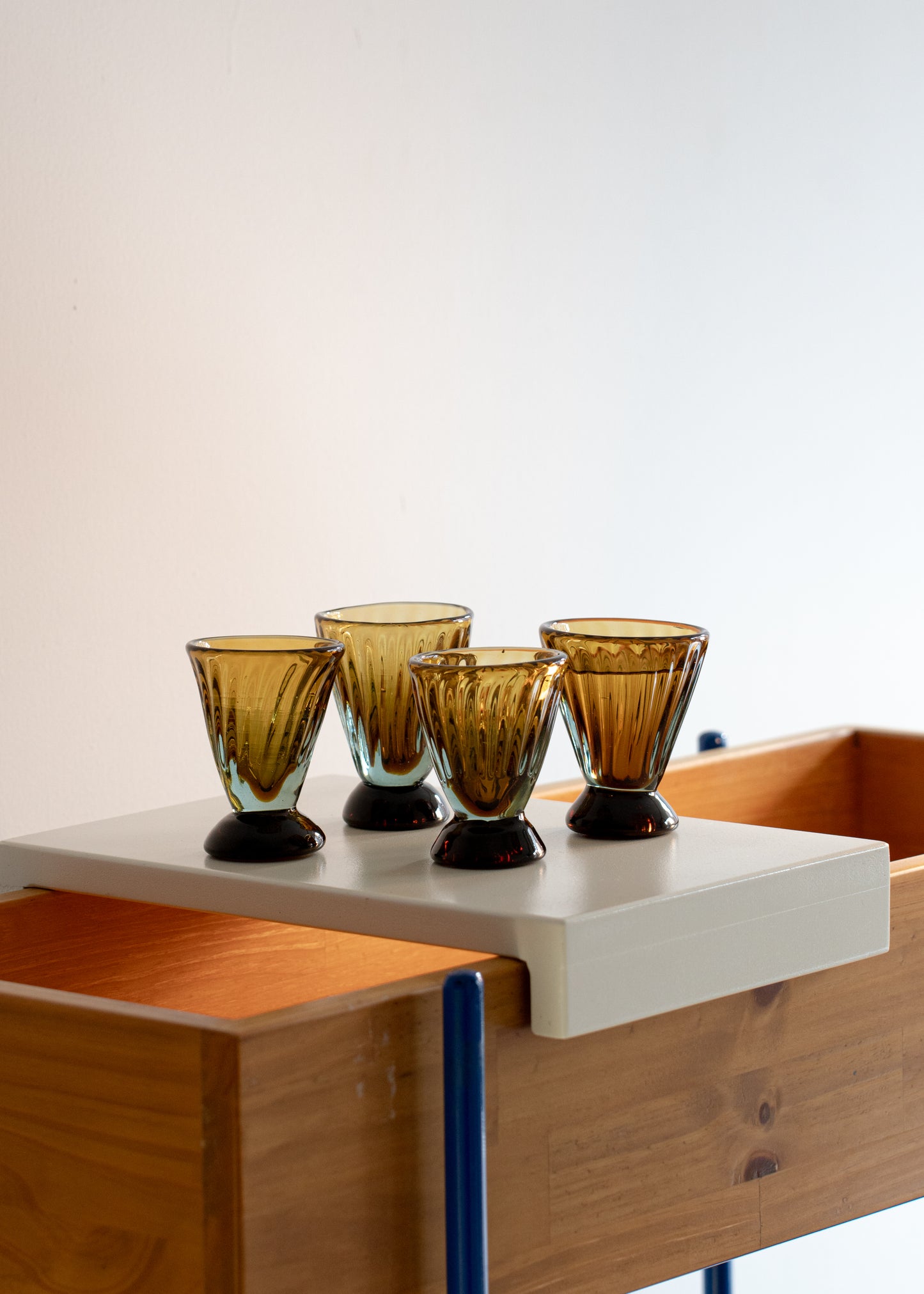 SET DE COPAS PURA ÁMBAR x4