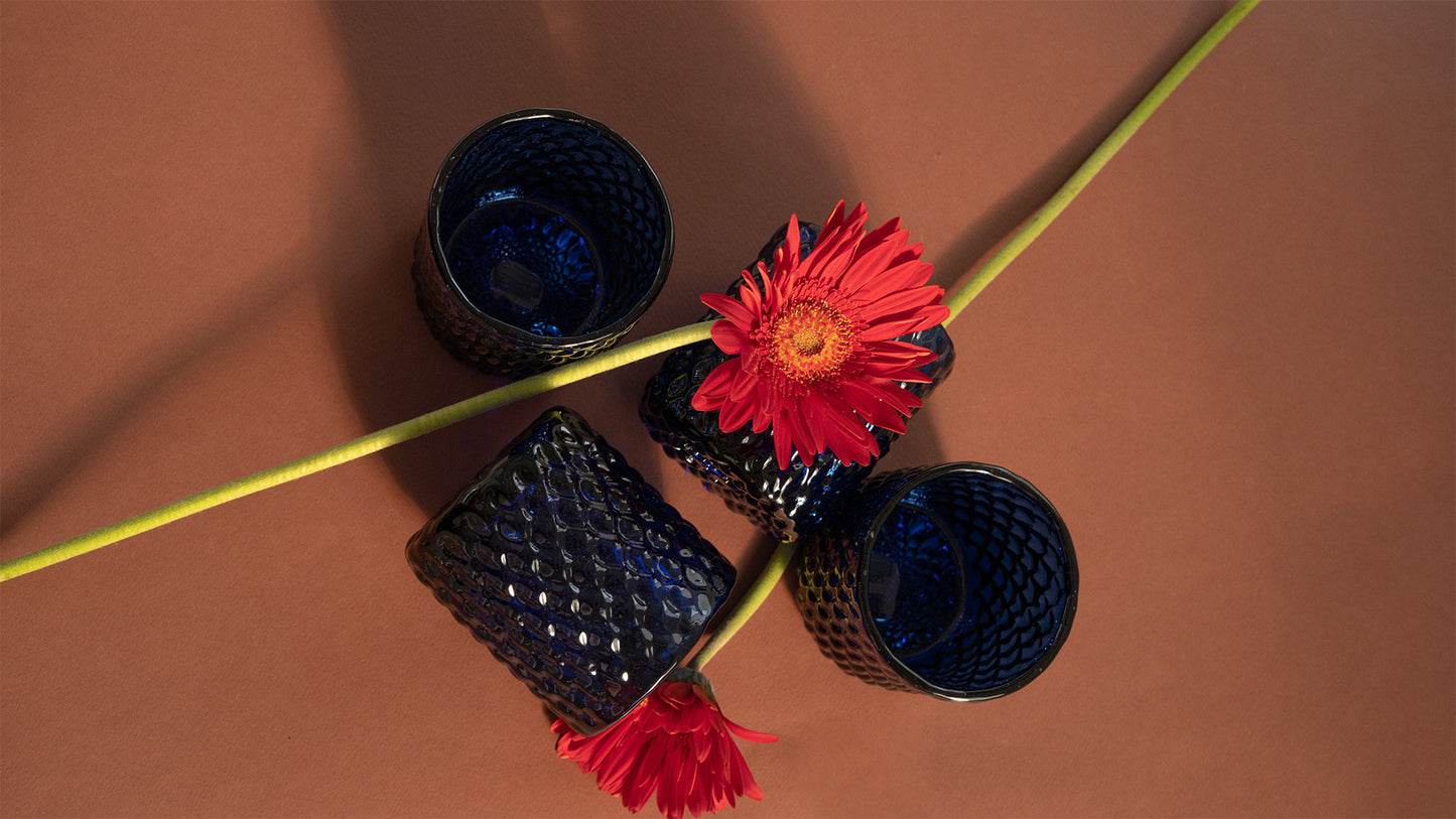 SET DE VASOS COBALTO X2