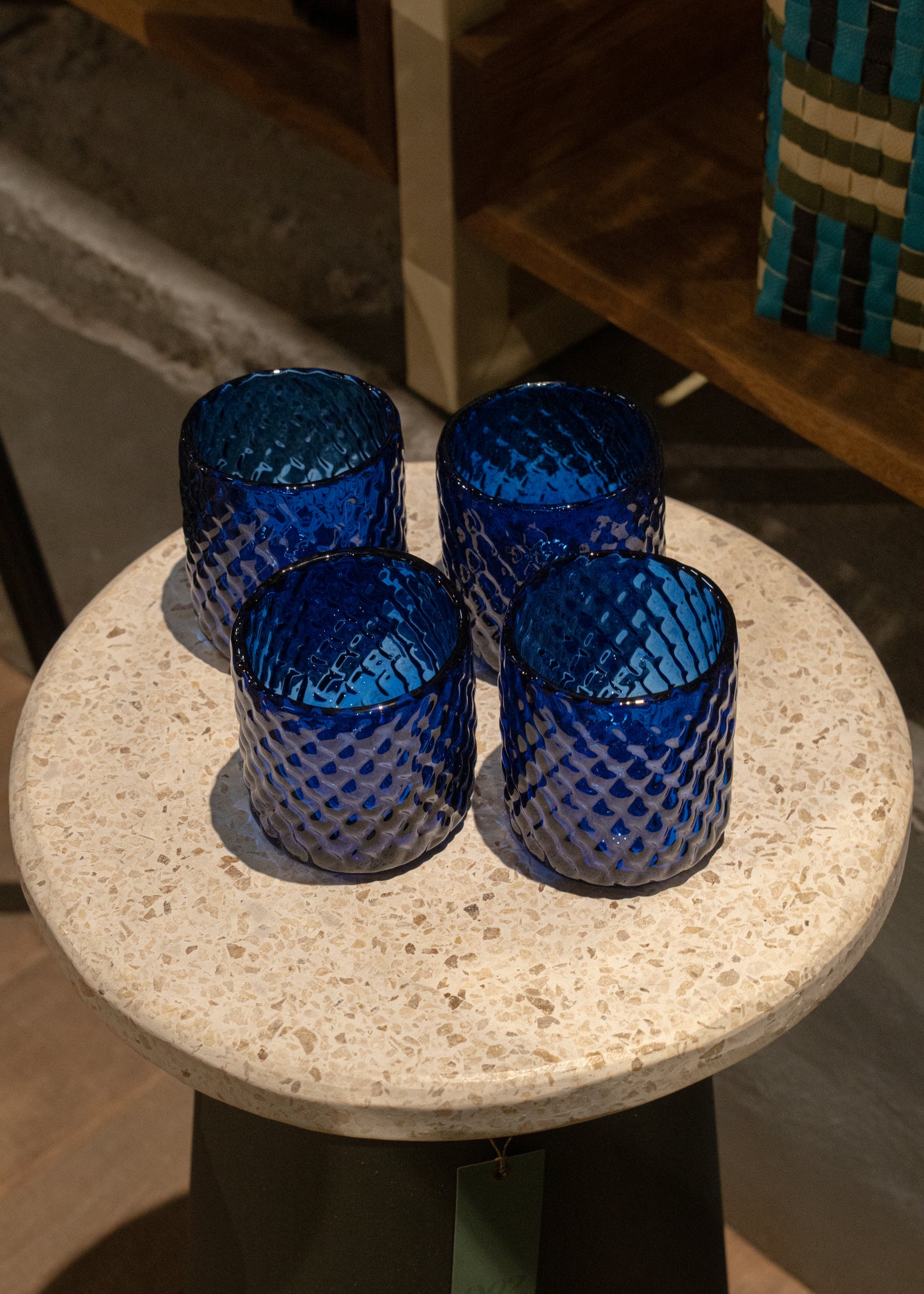 SET DE VASOS COBALTO X4