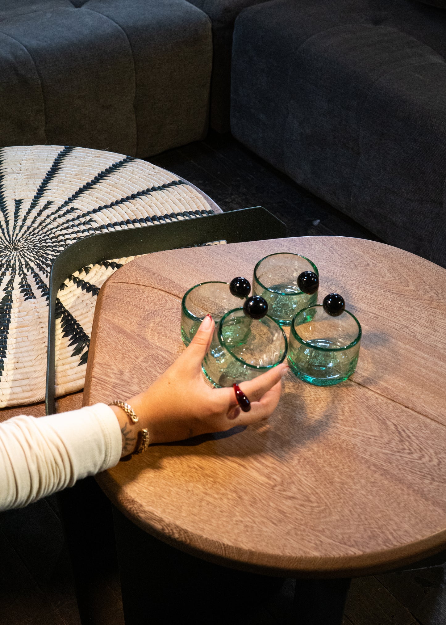 SET DE VASOS ACEITUNA x4