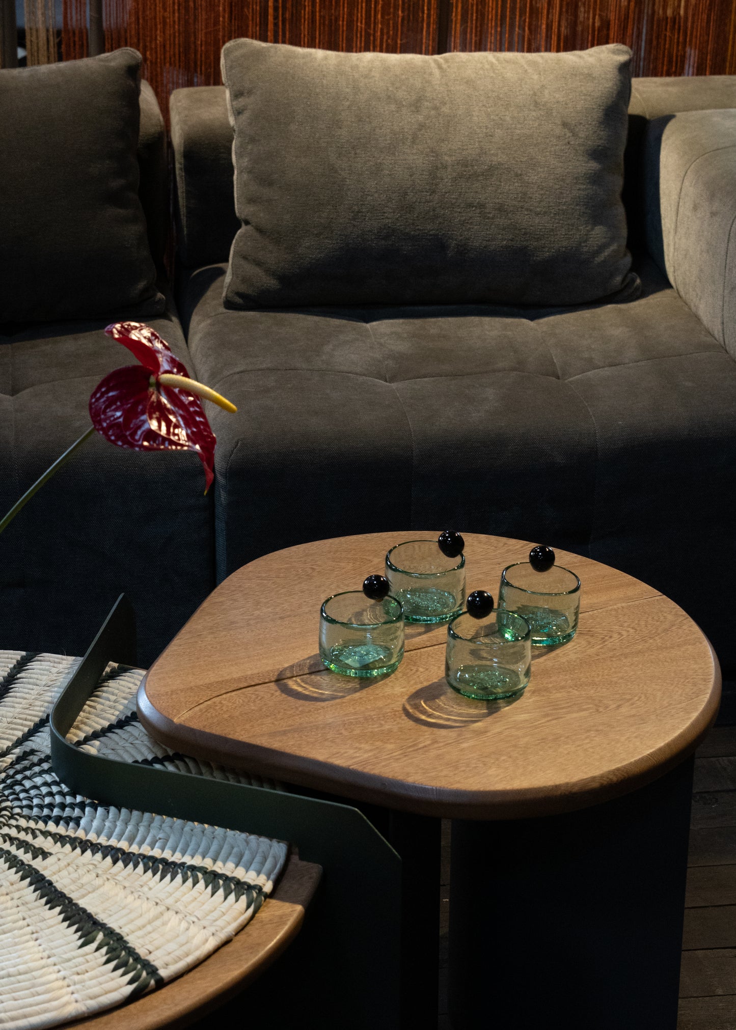 SET DE VASOS ACEITUNA x4